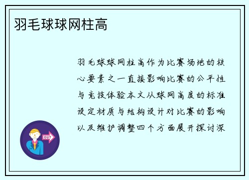 羽毛球球网柱高